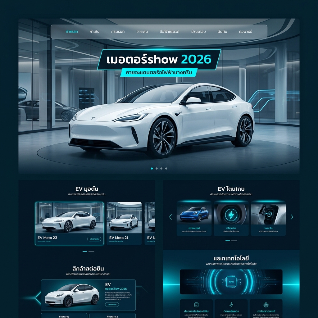 เว็บไซต์รถยนต์ไฟฟ้า EV Drive Hub Motor Show 2026